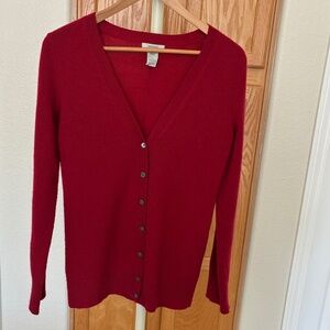 GAP 100% Cashmere Red Cardigan S